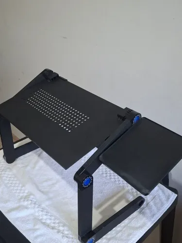 Mesa Multifuncional Em Alumínio P/ Notebook C/ Suporte P/ Mouse 