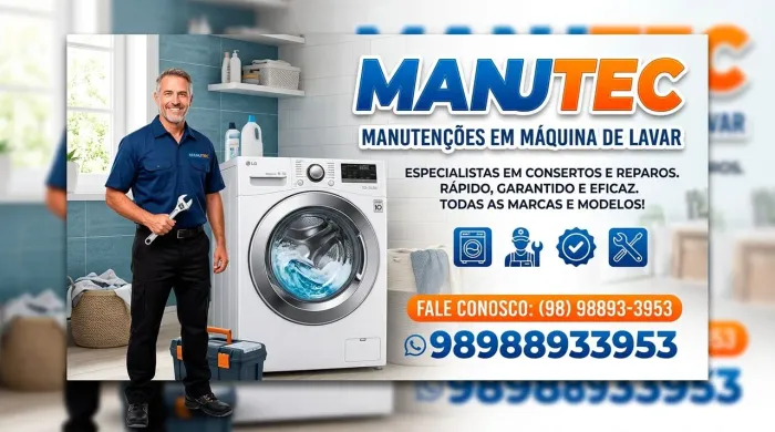 Manutec manutenção em maquinas de lavar