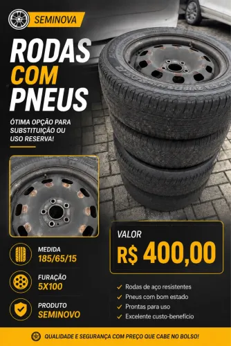 Pneus com rodas aro 15