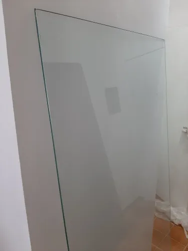 Vidro box banheiro fixo+porta