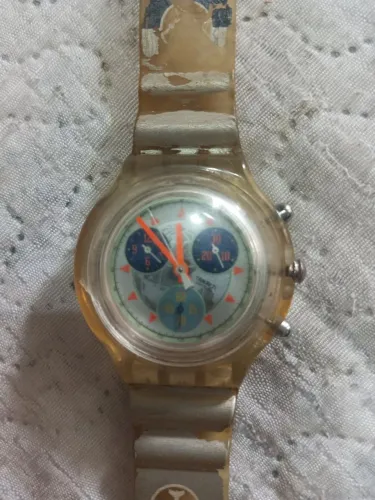 Relógio Swatch Chrono, LEIA O ANÚNCIO