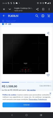 Vende se um Cooktop Dako 