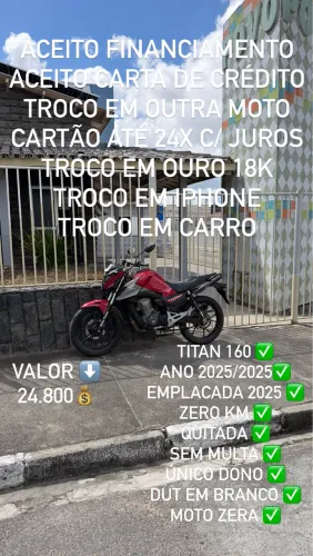 Titan 160 2025 zero Km