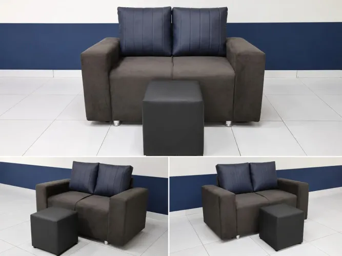 Sofa 2 lugares + Puff Grátis