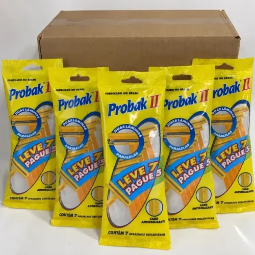 Aparelho De Barbear Probak Ii L7p5 - 5 Pacotes C/ 7 Unidades