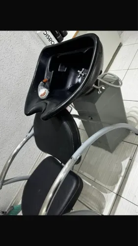 Cadeira hidráulica e lavatório para salão de beleza 