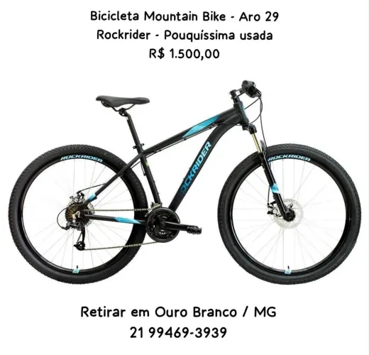 Bicicleta Mountain Bike; Aro 29; Rockrider; Pouquíssima usada