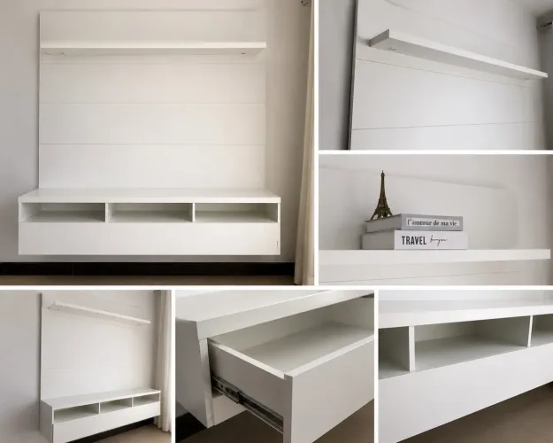 Painel de TV com rack 100% MDF