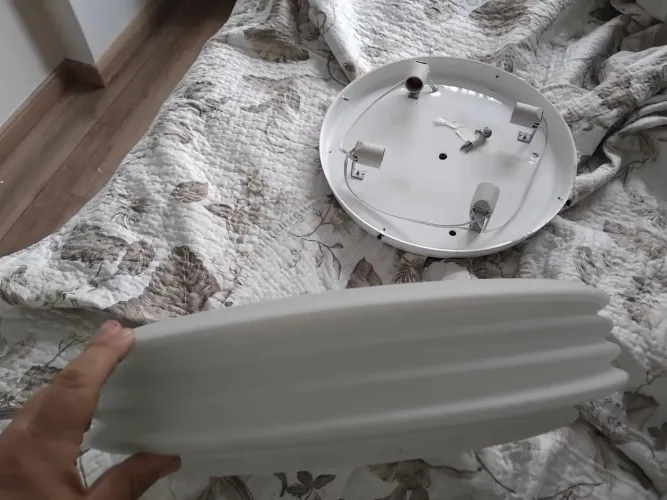 Luminária plafon de vidro diâmetro 47cm