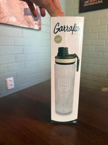 Garrafa Litrão (1,2L) - Estampa "Viva a Vida Real / Desconecta