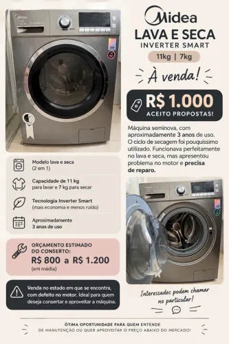 Lava e seca Midea
