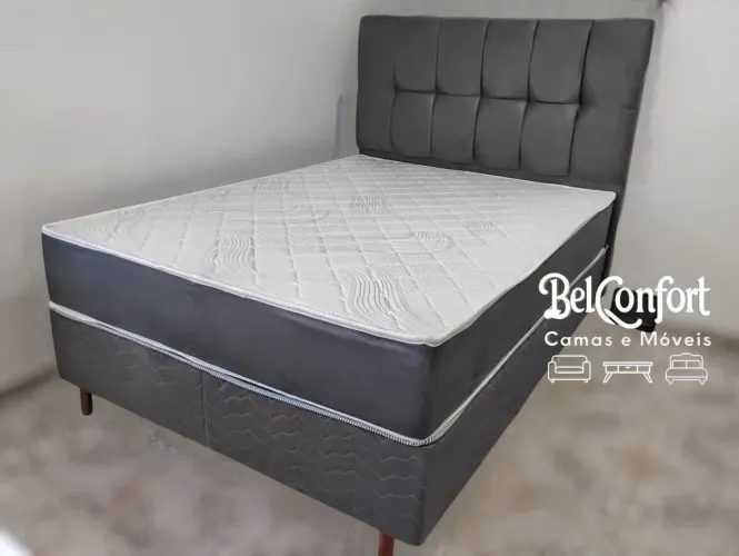 Oferta! Cama Casal Salinas Norteflex com Base por R$ 1.450
