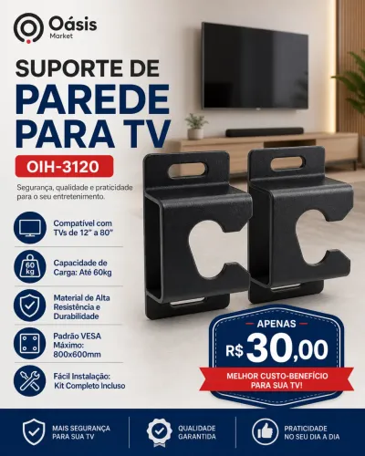 Suporte fixo de tv