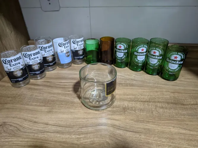 Copos de garrafas
