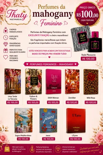 Perfumes Feminino  - Mahogany Vendido com excelente fixação 