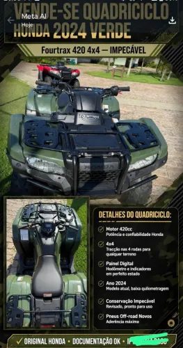 Quadriciclo honda 4x4