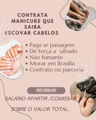 Manicure que saiba escovar cabelos