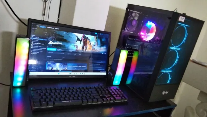 PC GAMER COMPLETO RGB - RYZEN 5 PRO + 16GB RAM + MONITOR