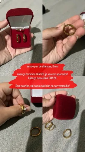 Vendo par de alianças 