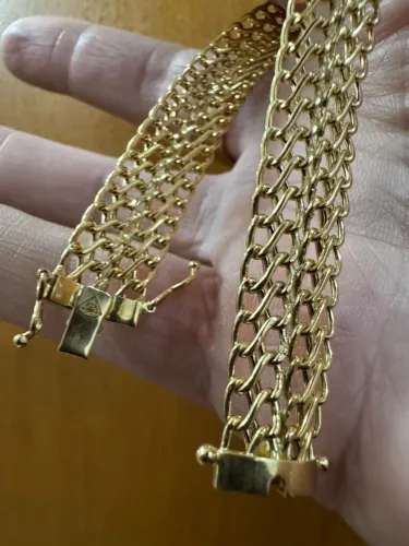 Pulseira Lacraia de ouro 18k procedência garantia eterna
