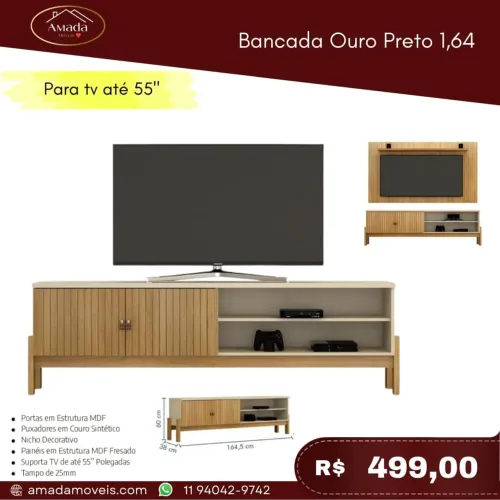 Bancada Ouro Preto 1,64 - à pronta entrega 