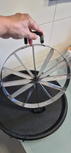 Cortador Marcador De Tortas E Bolos 12 Pedaços Em Inox 30Cm com alça seminovo 