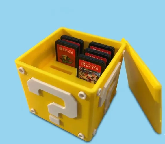 Suporte para cartuchos Nintendo estilo Super Mario Bros
