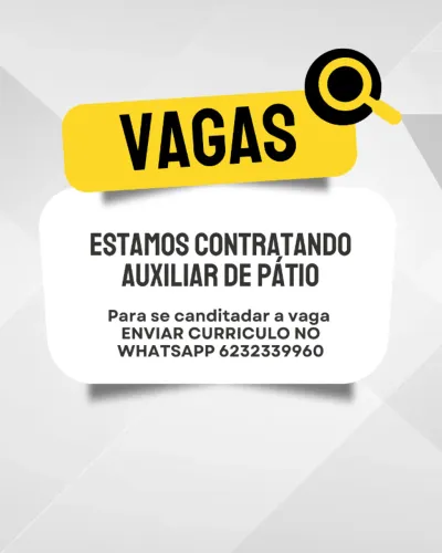 Contrata-se auxiliar de patio