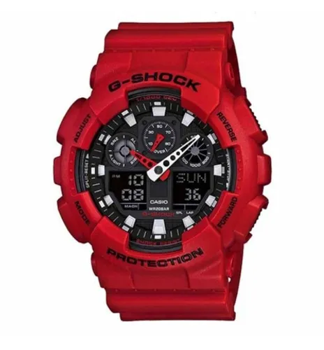 Relógio Casio G-shock Ga-100b-4adr Vermelho<br><br>