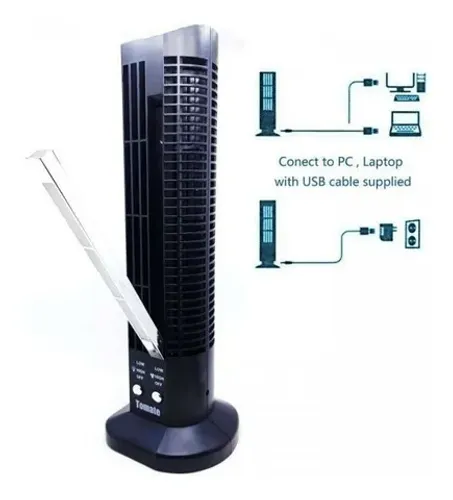 Ventilador E Abajur Led Portátil Usb Tomate