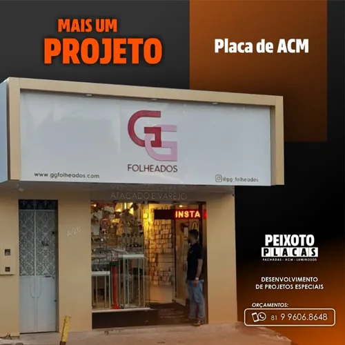 Placas e fachadas de ACM
