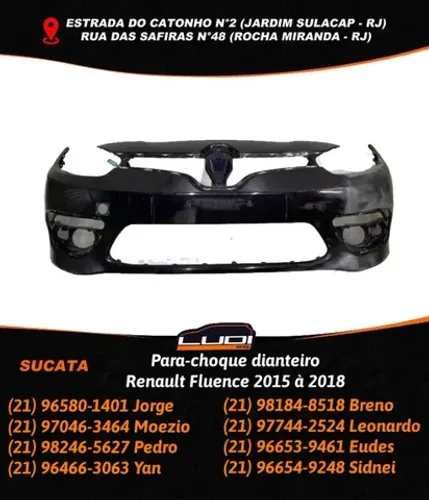 Para-choque dianteiro Renault Fluence 2015 à 2018