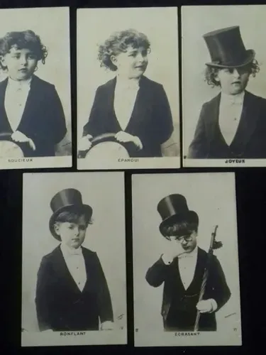 5 CARTÕES POSTAIS ROMÂNTICOS - TEMA CRIANÇA 1905