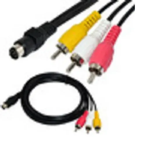 Cabo De Audio E Video S-video Mini Din Rca 1,80 metros 10 Pinos