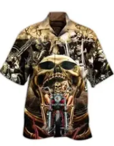 Camisa fácil lavar caveira 