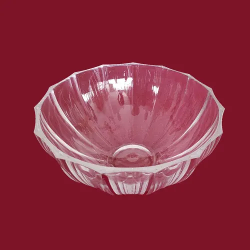 Bowl de Cristal com 6 taças de sobremesa