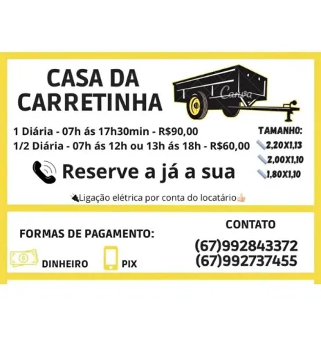 Locação de reboque, CARRETINHA