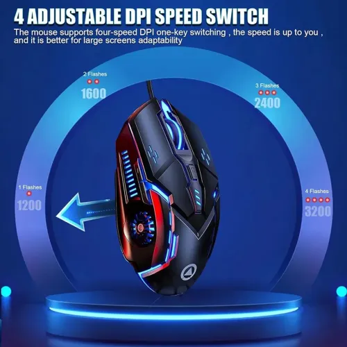 G5 Mouse para jogos com fio mouse gamer óptico silencioso clique silencioso 