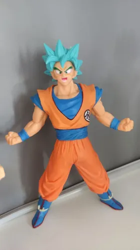 Boneco Goku BLUE super Sayajin dragon Ball cavaleiros do zodíaco Naruto 