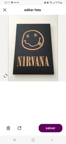 Nirvana quadro em madeira robusto artesanal