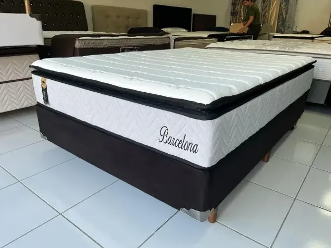 Cama Box Viúva Molas Ensacadas Pillow Top Confortável Marca Hellen Nova!