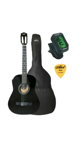 Kit Violão Nylon Acustico Mxt 38c C/ Capa - Afinador e Palheta
