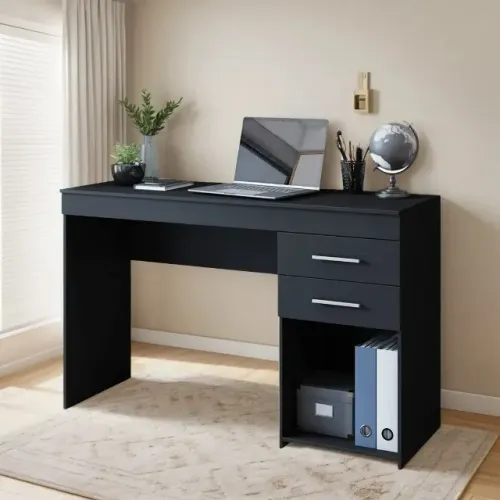 "Praticidade no Dia a Dia: Escrivaninha Office New com Nicho e 2 Gavetas" - Em Oferta 