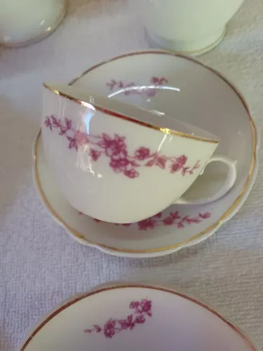 Joguinho de café porcelana real 