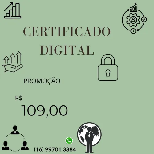 CERTIFICADO DIGITAL - PROMOÇÃO R$ 109,00