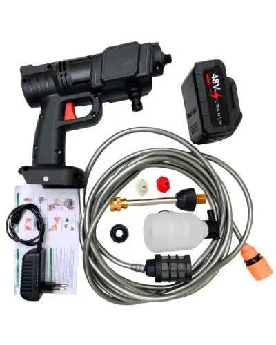 Lava Jato de Alta Pressão Pistola Portátil Lavadora Profissional Sem Fio Recarregável