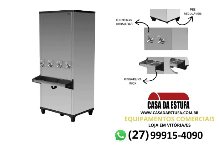 Bebedouro e Purificador de Água Inox Industrial 200L - Unimax