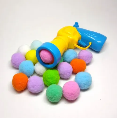 Brinquedo Lançador de bolinhas de Pelúcia