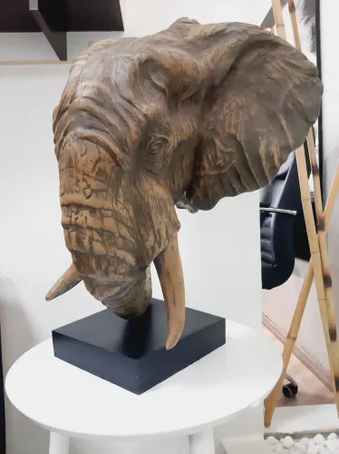 Cabeça de Elefante Decorativa