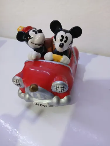 Saleiro Mickey e Minnie no Carro - Restaurado
